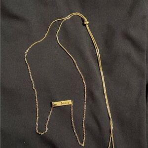 Gold 'Believe' Necklace